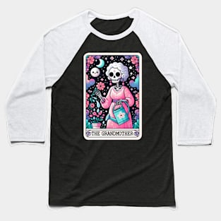 Tarot the Grandmother Floral Sugar Skull Grandmother Baseball T-Shirt